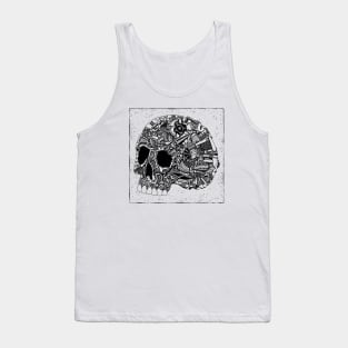 HomeSchoolTattoo Mechanical Skull Tank Top